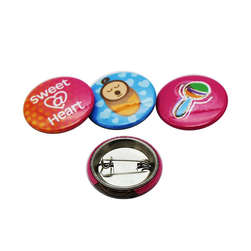 ChiButtons 25mm Metric System Metal Pin Badge Button with Pre-Assembled Pin-Back, Upper Shell & Mylar Film (Official ChiButtons Supplies, 500 Sets) - Image 4
